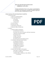 Syllabus For The 2023 Bar Examinations - Criminal Law