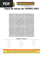 Sopa de Letras de Verbs 3092