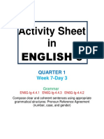 Activity Sheet in English 6: Quarter 1