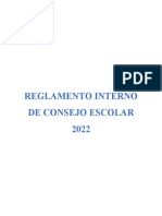 REGLAMENTO INTERNO DE CONSEJO ESCOLAR 2022corregido