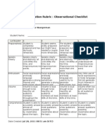 Oral Presentation Rubric