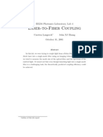 Laser-to-Fiber Coupling: EE234 Photonics Laboratory, Lab 4