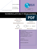 Cuestionario de Nomenclatura BioQuímica