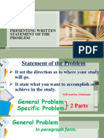 Statement of The Problem