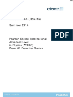 June 2014 (IAL) MS - Unit 3 Edexcel Physics A-Level