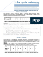 Activité 1 Cycle Cellulaire