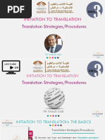 Lecture 5 and 6 Translation Strategies Procedures