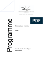 Programme Du 2e Degré Commun (Math 5h)