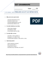 Test Grammaire Fle A2 b1