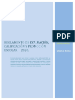 Regl. Eval. Promoción Escolar 2020 Modificado