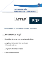 Arrays y Cadenas - Programación