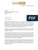 Carta Comisión Primera Senado