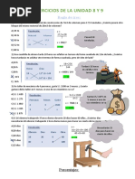 Ejercicios de La Unidad 8 y 9