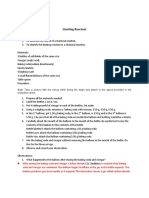 Limiting Reactant (Experiment)