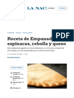 Empanadón de Espinacas, Cebolla y Queso 