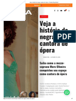 Veja A História Da Negra Cantora de Ópera - Revista Raça Brasil