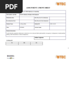 Assignment 1 Front Sheet: Qualification TEC Level 5 HND Diploma in Computing