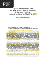 2) Algunas Consideraciones Sobre Las Actas Delas Cortes (Reyes Catolicos)