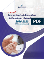 Perú: Características Sociodemográficas de Nacimientos y Defunciones 2016-2020