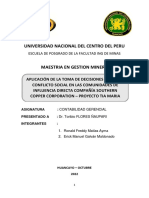Conflicto Social y Toma de Decisiones - Proyecto Minero Tia Maria SPCC
