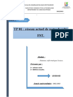 TP 01: Réseau Actuel de Notre Faculté FST.: Date