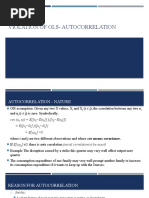 Violation of OLS - Autocorrelation