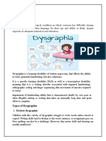 Dysgraphia