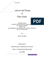 Analysis and Design of Plate Girder Bridges