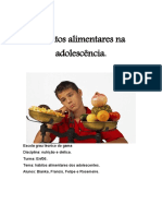 Hábitos Alimentares Na Adolescência