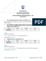 Guia de Correcção - FICHA DE EXERCÍCIOS No. 1 (2018)