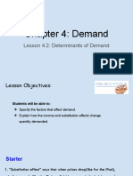 ? Lesson 4.2 - Factors Affecting Demand