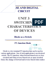 SWITCHING CHARACTERISTICS OF DEVICES Unit 3