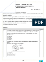 Physics Sample Papers 2022-23 QP