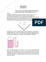 Assignment - Hydraulics I