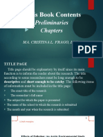 Thesis Contents PPT Definitions