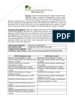 DPD Course List Form 2022