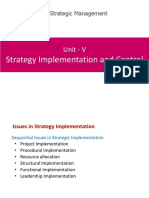 Unit 5-Strategy Implementation and Control