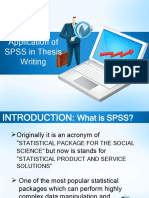 Application of SPSS in Research Writing