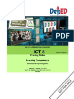 Printing Slides Learning Competency:: Self-Learning Package in