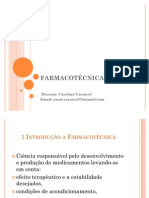 Introdução A Farmacotecnica