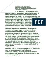 Carta Postuma Del Dr. Favaloro