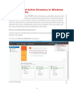 Installation of Active Directory in Windows Server 2012 R2