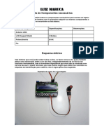 Lista de Componentes Necessários e Esquema