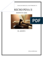 Aborto Derecho Penal