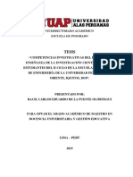 TESIS - EN ENFERMERIA Competencias - Investigativas Del Docente y Enseñanza - Investigación Científica