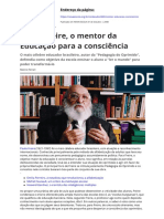 Paulo Freire o Mentor Da Educacao para A Consciencia