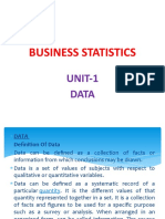 Unit 1 Business Statistics Data