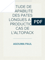 Mémoire Fin Etude Ingénieur Industries Agro-Alimentaire