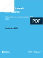 Tercera Jornada Institucional - Articulación de Las Convocatorias INFD 2023