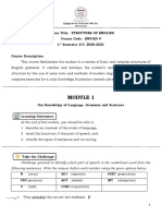 Module1 Structure of English